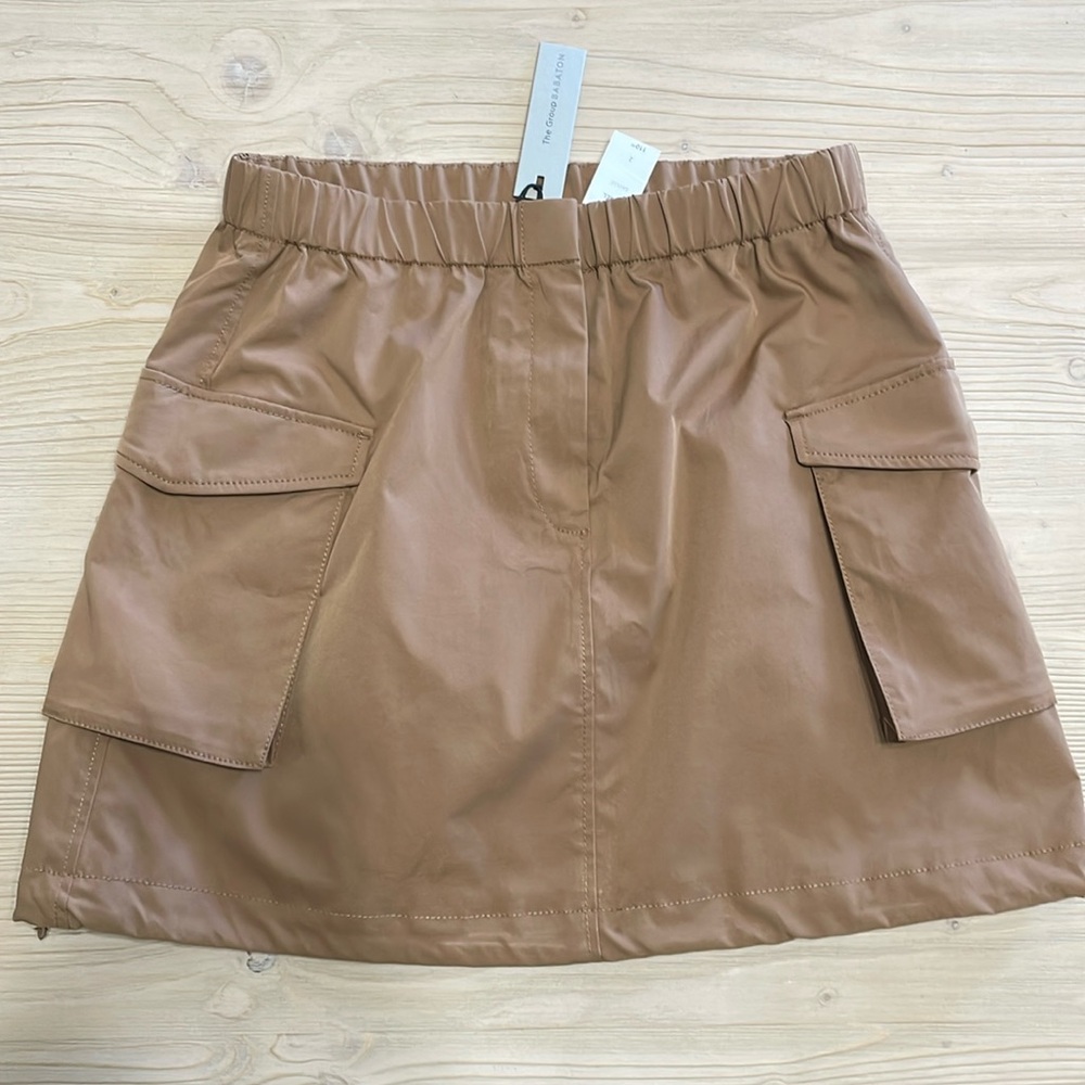 Aritzia BABATON brown vessel seville cargo skirt sz 2 NWT